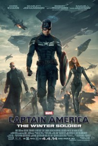 Captain America: The Winter Soldier- staring Chris Evans, Scarlett Johannson and Samuel L. Jackson
