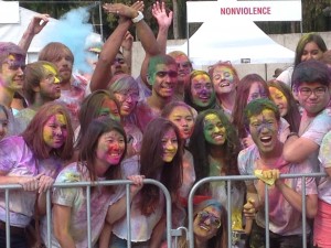 Celebrating "colour" literally. (Was told they were harmless but afterwards even without participating there were coughing; you were warned)