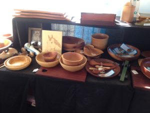 Some of the craft that the Woodcraft guild had on display