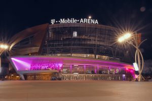 Shot of T Mobile arena the home of the UFC